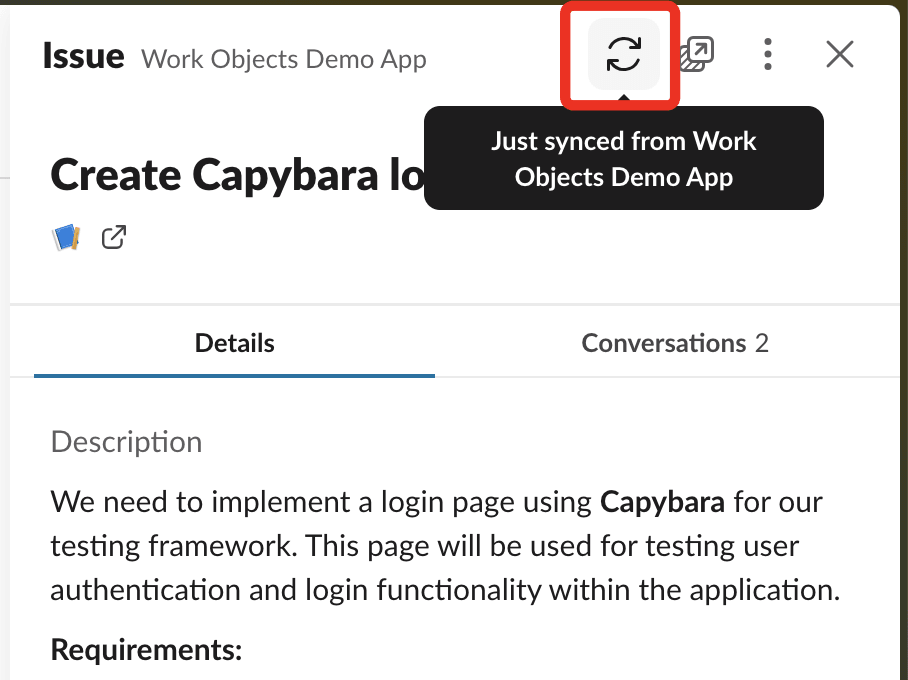 Flexpane refresh button